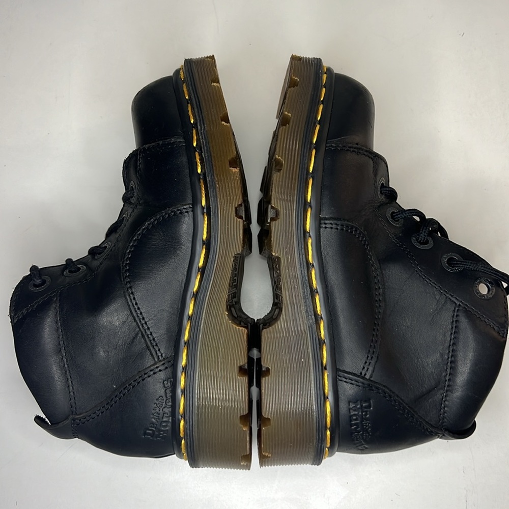 Dr.MARTENS 8444 Lace-up High Top Black Leather Boots Kids Size 13 - Picture 5 of 16